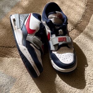 Boy’s Nike Air Jordan Red White and Navy Sneakers